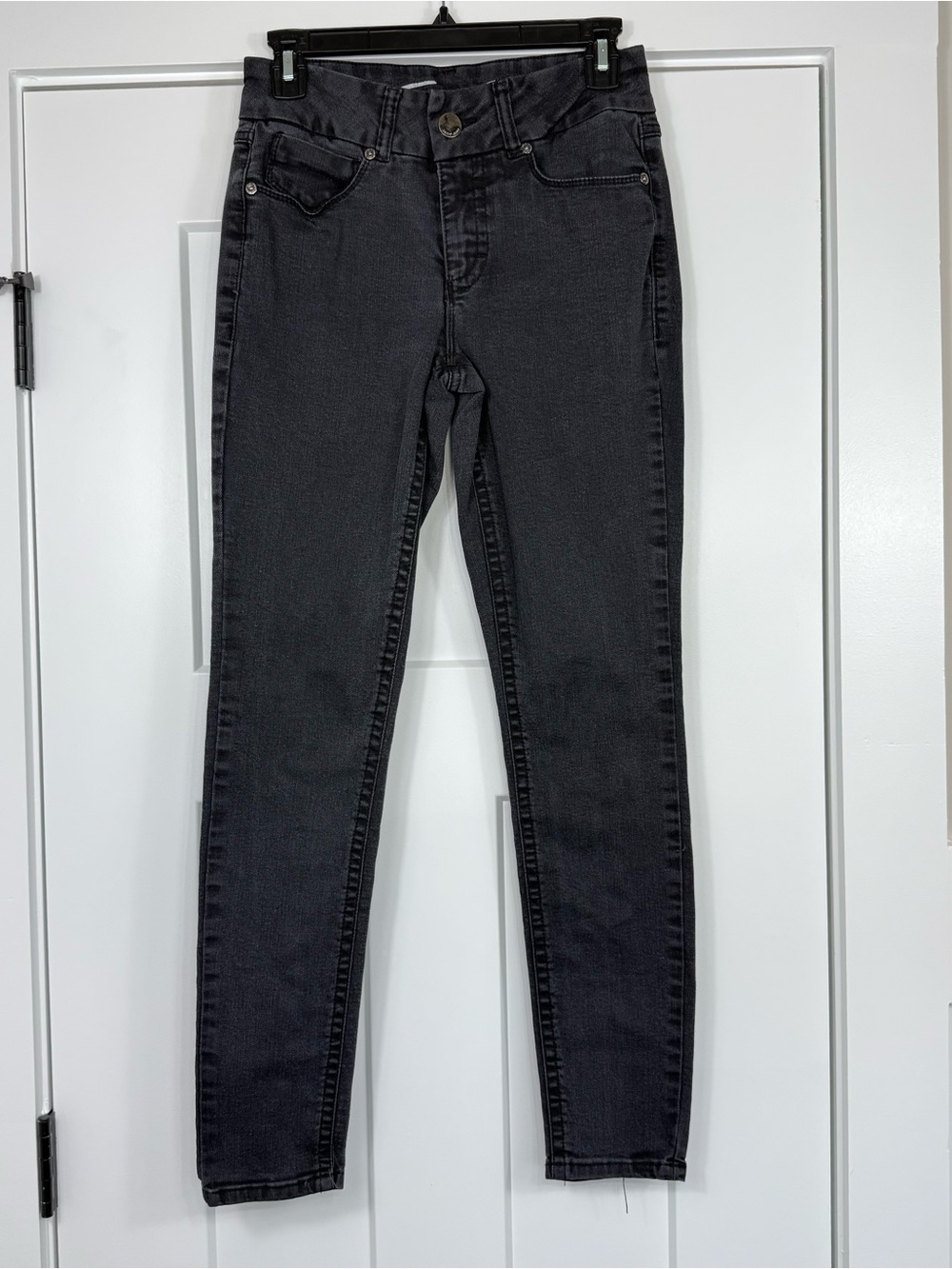 Seven7 Tummyless Skinny Black Mid Rise Stretch Denim Jeans Women’s Size 6